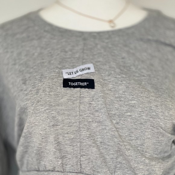 LEDiN Plain Ruched Double-Layer T-Shirt - Picture 3 of 11